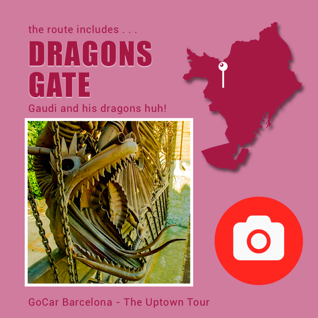 Gaudi Dragons Gate GoCar Barcelona